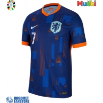 Nizozemska Xavi Simons #7 Gostujuci Dres EP 2024 Kratak Rukav